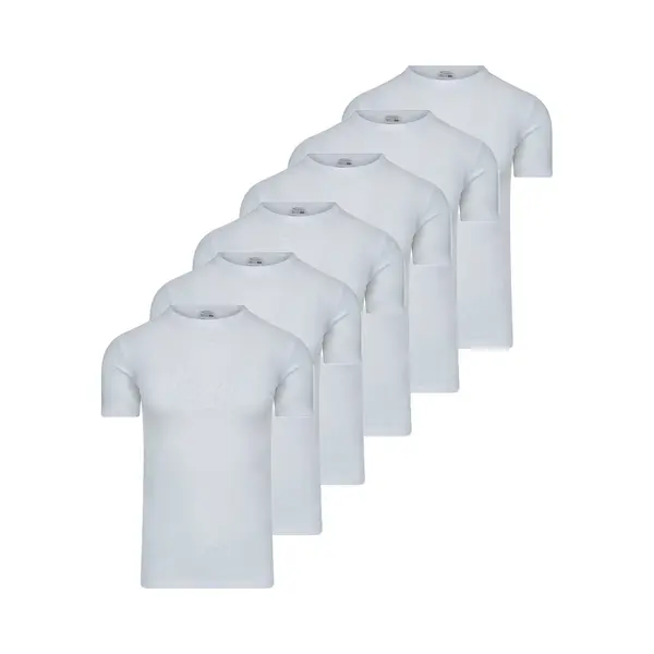 Beeren 6 Stuks Ondershirt Heren - Ronde Hals - 100% Katoenen Mannen T-shirt Korte Mouw - Witte T Shirts Heren - Xxl thumbnail