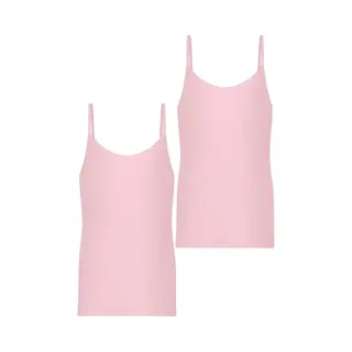 Rj Bodywear - Pure Color 2-pack Meisjes Spaghetti Top Roze - Maat 134/140 - Roze