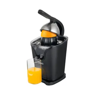 Moa Citruspers Elektrisch - Bpa Vrij - Sinaasappelpers - Citroenpers Met 2 Perskegels - Handmatig - Rvs - Zwart
