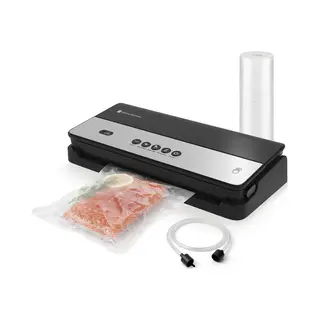 KitchenBrothers Vacumeermachine Advance - 8L/min. - Bpa En Pfas Vrij - Vacuüm Sealer - 4 Standen - Incl. 6m Folierol En Vacuumslang - Zwart