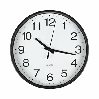 Benson Moderne Wandklok - Ø 20 Cm - Zwart/wit - Kunststof - Accuraat Uurwerk