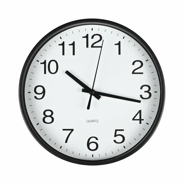 Benson Moderne Wandklok - Ø 20 Cm - Zwart/wit - Kunststof - Accuraat Uurwerk thumbnail