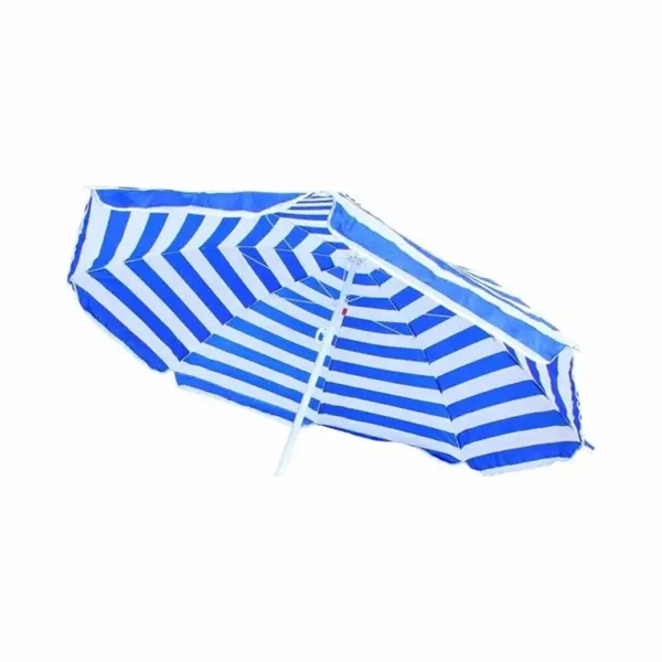 Benson Strandparasol - Wit/blauw Print - Ø 160 Cm - Aluminium Frame thumbnail