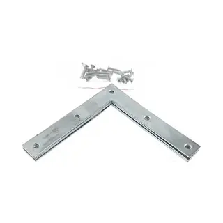 Benson Raamhoek - Verzinkt IJzer - Inclusief Schroeven - 100 X 100 X 15 Mm - 4 Stuks
