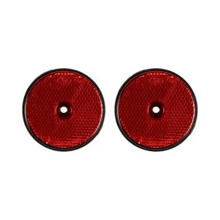 Benson Ronde Reflectoren - Schroefbevestiging - 60 Mm - Rood - Set Van 2