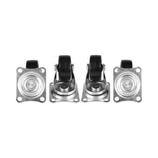 Benson Set Van 4x Zwenkwieltjes Zwart - 32mm - Zwenkwielen - Transportwieltjes - Transportwielen