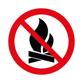 10 Stickers Van 10 Cm | Verboden Open Vuur Verboden Stickers