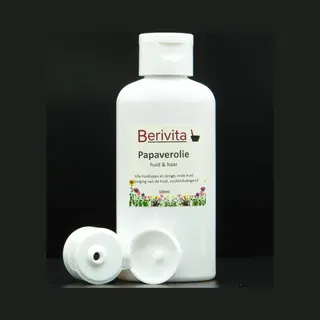 Berivita Papaverolie Puur 100ml - Onbewerkte Papaver Olie Voor Huid En Haren