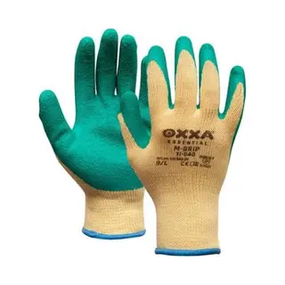 Oxxa M-Grip 11-540 Handschoen Xxl Oxxa - Groen/geel - Latex/Katoen - Gebreid Manchet - En 388, 2016