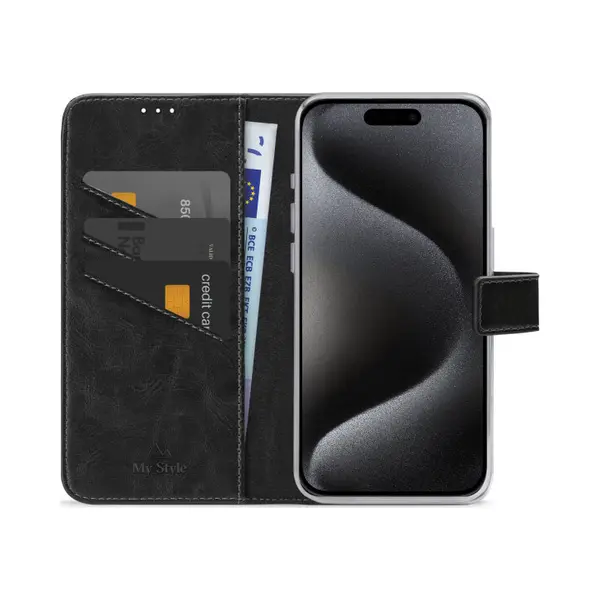 My Style Telefoonhoesje Geschikt Voor Apple IPhone 15 Pro Hoesje | My Style Flex Wallet Bookcase Portemonnee | Pasjeshouder Voor 3 Pasjes | thumbnail