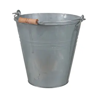 Othmar Decorations Emmer/plantenpot 7, 5 Liter - D27 X H27 Cm Zilver - Zink