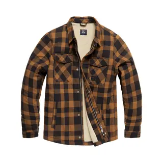 Vintage Industries Holzfällerjacke Craft Heavyweight Sherpa Yellow Check-S