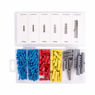 Benson Pluggen Set - Assortimentsbox - 220-delig - Ø 5 T/m 12 Mm - Kleurgesorteerd