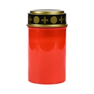 Benson Grafkaars/gedenklicht - Led Licht - Rood - Waterbestendig - Op Batterijen - D6, 5 X H12 Cm
