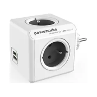 Allocacoc PowerCube Original Usb Type E power uitbreiding 4 Ac-uitgang(en) Binnen Grijs