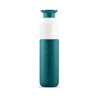Dopper Insulated 350ml Thermosflasche Green Lagoon - Doppelwandig, Auslaufsicher, Hält 24h Kalt/9h Heiß - Edelstahl Trinkflasche - Thermobecher -