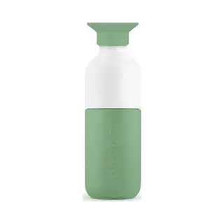 Dopper Steel 350ml Fresh Green Edelstahl Trinkflasche - Bpa Freie Wasserflasche, 18/8 Edelstahl, Auslaufsicher - Sportflasche Für Sport, Outdoor &