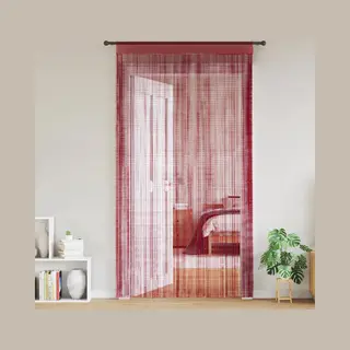 VidaXL Fadenvorhänge 2 Stk. 140 X 250 Cm Burgunderrot