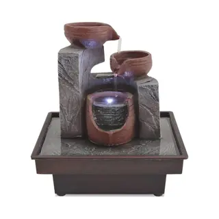 Zimmerbrunnen Mit Led Polyresin Vidaxl