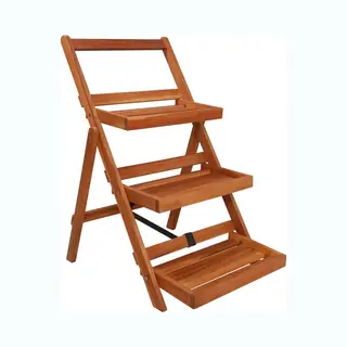 3-tier Plant Stand 50x63x80 Cm Solid Acacia Wood Vidaxl