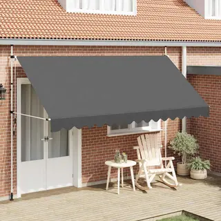 Manual Retractable Awning 400 Cm Anthracite Vidaxl