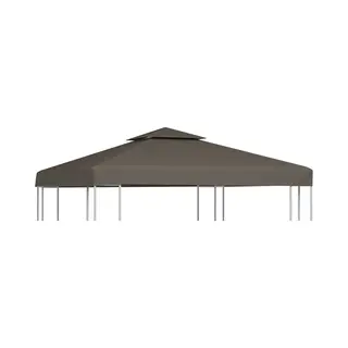 Pavillon-dachplane Mit Kaminabzug 310 G/m² 3x3 M Taupe Vidaxl