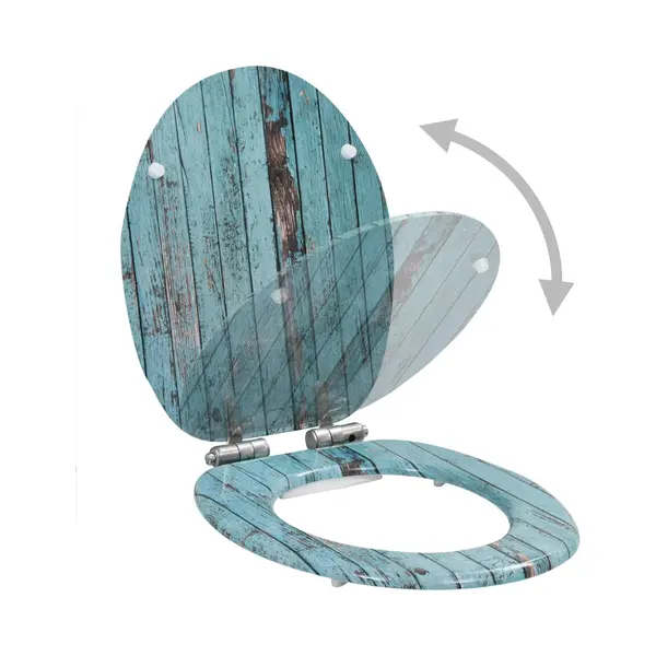 VidaXL Toiletbril Met Soft-close Deksel Oud Hout Mdf thumbnail