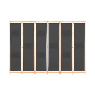 VidaXL 6-teiliger Raumteiler Grau 240 X 170 X 4 Cm Stoff