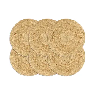 Tischsets 6 Stk. Natur 38 Cm Rund Jute Vidaxl