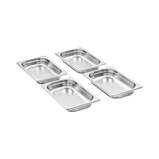 VidaXL Gastronormbakken 12 St Gn 1/4 40 Mm Roestvrij Staal