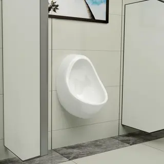 Wandurinal Mit Spülventil Keramik Weiß - Vidaxl