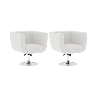 Vidaxl Barsessel 2 Stk. Weiß Kunstleder