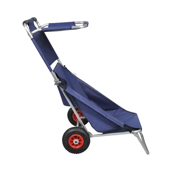 VidaXL Strandwagen Mit Rädern Tragbar Klappbar Blau thumbnail