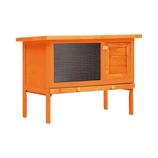 Outdoor Rabbit Hutch Small Animal House Pet Cage 1 Layer Wood Vidaxl