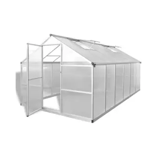 VidaXL Gewächshaus Mit Fundament Verstärkt Aluminium 9, 025 M²