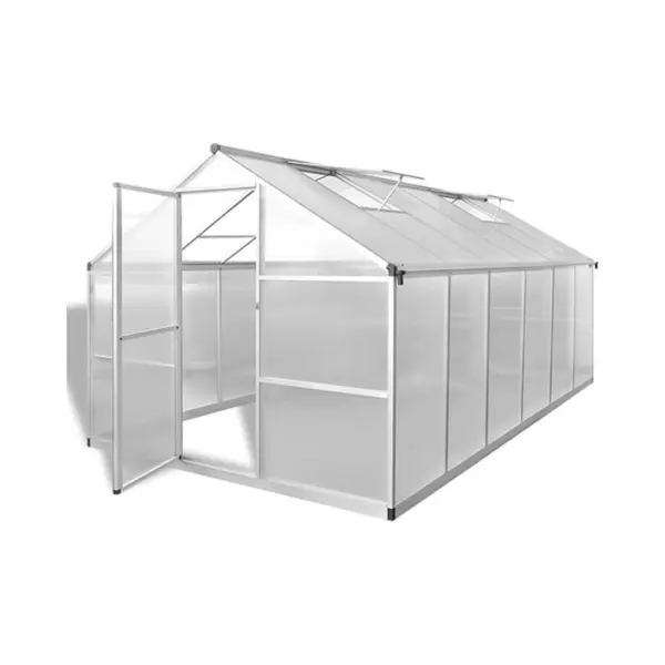 VidaXL Gewächshaus Mit Fundament Verstärkt Aluminium 9, 025 M² thumbnail