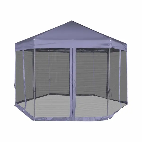 VidaXL Hexagonal Pop-Up Zelt Mit 6 Seitenwänden Dunkelblau 3, 6x3, 1 M thumbnail
