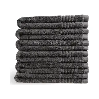 Outlet Badtextiel - Set Van 6 - Gastendoek 30x50 - Antraciet