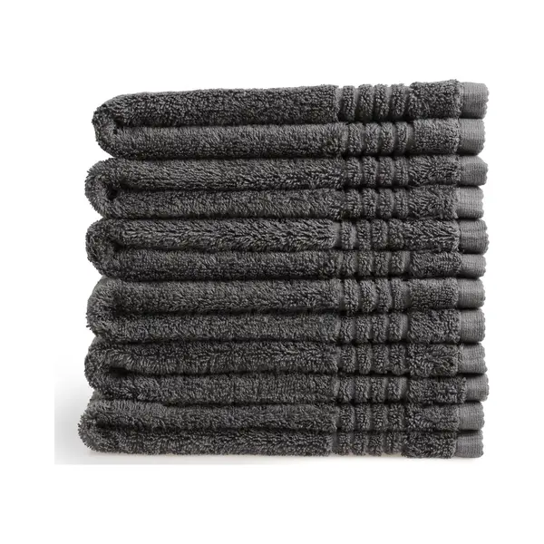 Outlet Badtextiel - Set Van 6 - Gastendoek 30x50 - Antraciet thumbnail