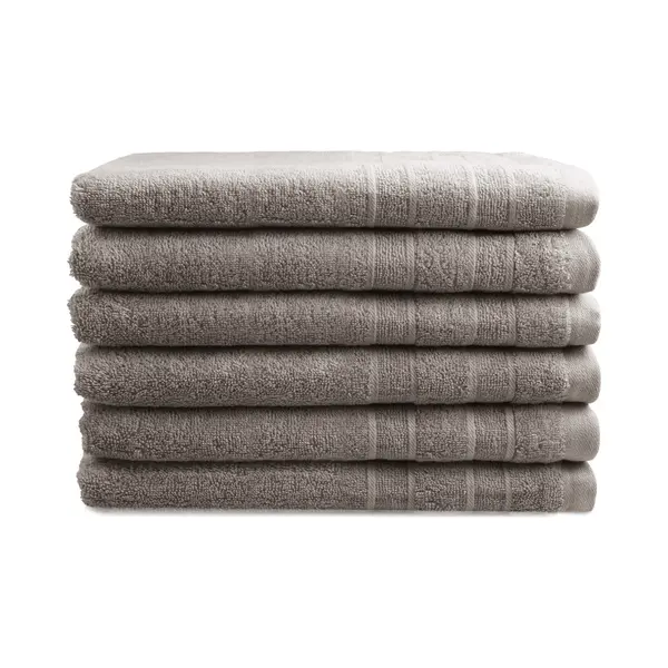 Outlet Badtextiel - Set Van 6 - Gastendoek 30x50 - Zandgrijs thumbnail