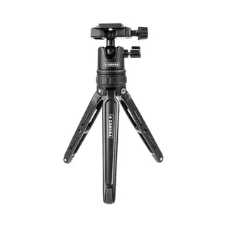 Caruba Tabletop Mini Tripod Pro With Panoramic Ball Head (Metall), Stativ, Schwarz