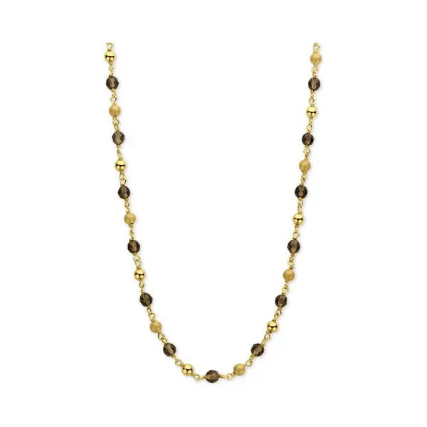 Casa Jewelry Collier Riva Rookkwarts - Goud Verguld thumbnail