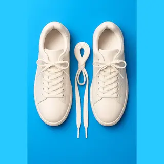 Bibabad 2 Paar Witte Platte Schoenveters 150 Cm – Sneakers Veters Duurzaam Stevig Tijdloos En Modern