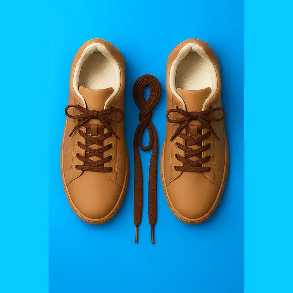 Bibabad 2 Paar Bruin Platte Schoenveters 120 Cm –Sneakers Veters Duurzaam Stevig Tijdloos En Modern thumbnail