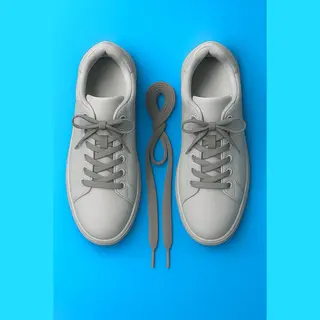 Bibabad 2 Paar Grijze Platte Schoenveters 120 Cm – Sneakers Veters Duurzaam Stevig Tijdloos En Modern