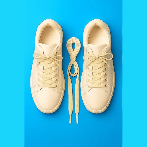 Bibabad 2 Paar Ecru Platte Schoenveters 120 Cm – Sneakers Veters Duurzaam Stevig Tijdloos En Modern thumbnail