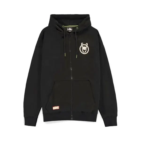 Marvel Loki Vest Met Capuchon -L- Logo Badge Zwart thumbnail
