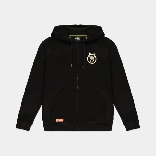 Marvel Loki - Logo Badge Vest Met Capuchon - 2XL - Zwart thumbnail