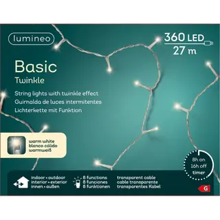 Lumineo Kerstverlichting - Warm Wit - 480 Led Lampjes - 3600 Cm - Inclusief Timer