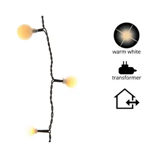 Bolvormige Lichtslinger Edm - Guinguette Stijl - Warm Licht - 120 Led Lampjes - 14 M - 71013